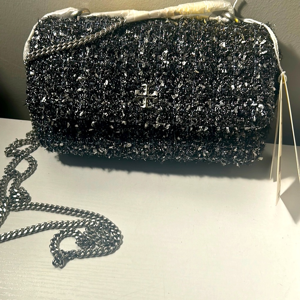 Tory Burch MINI KIRA TWEED FLAP BAG